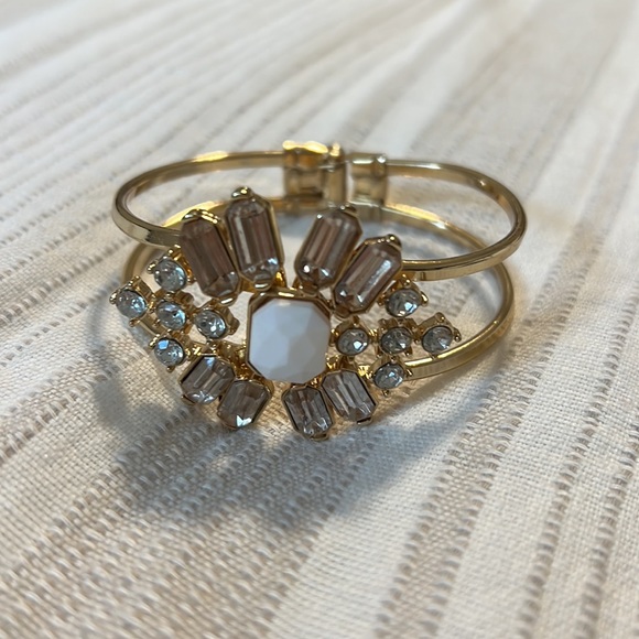 Gold Gem Cuff Bracelet - Picture 6 of 7